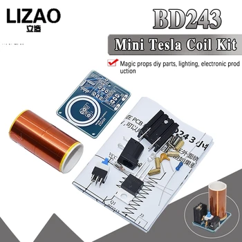 WAVGAT BD243 Mini Tesla Coil Kit Magic Rekvisiidid DIY Osad Tühi Tuled Tehnoloogia Diy Elektroonika BD243C