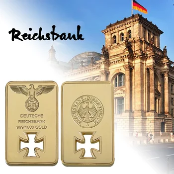 WR Saksamaa 1-untsist, kullatud Deutsche Reichsbank Gold Bar Müntide Kollektsiooni Risti Kogumise Müntide Nagu Suveniiride Kingitus Jõulud