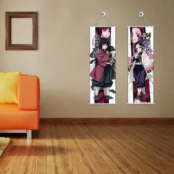 Wall Art Põhjamaade Trükitud Plakat Anime Demon Slayer HD Kimetsu Lõuend Kodu Kaunistamiseks Maali Poiste Tuba Modulaarne Pilt