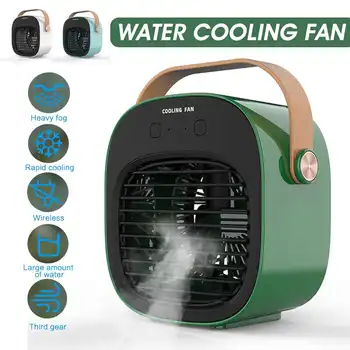 Warmtoo 3 Käik Mini Water Cooling Fan Spray Humidification Portable Air Cooler Tabel Fänn Niisutaja Puhastaja Office Magamistuba
