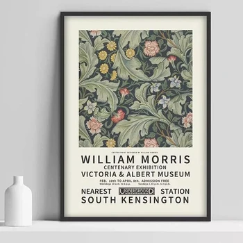 William Morris Victoria ja Alberti Muuseum Näituse Plakatid ja Pildid Lõuendile Maali Seina Art Pilte Home Decor