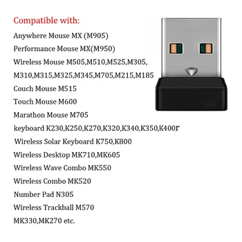 Wireless Dongle Vastuvõtja Ühendav USB Adapter Logitech Hiirt, Klaviatuuri Ühendada 6 MX M905 M950 M505 M510 M525 Jne