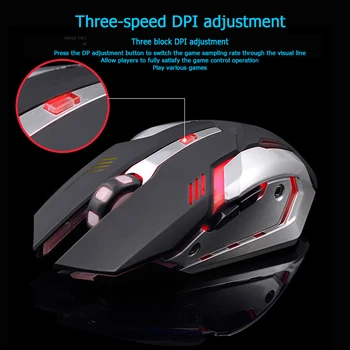 Wireless Gaming Mouse LED Backlight PC Optiline Hiir Vaikne Laetav Mehaaniliste Hiirte jaoks Gamer Sülearvuti