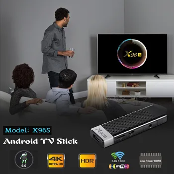 X96S TV Stick Android 9.0 TVBox X96 Amlogic S905Y2 Max 4GB RAM, 32GB 2.4 G/5G WiFi TV Dongle X96 Mini TV BOX Smart 4K Media Player