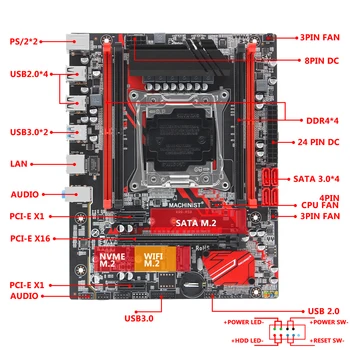 X99 emaplaadi LGA-2011-3 Toetada nelja kanali DDR4 ECC/NON-ECC RAM mälu Intel i7, XEON E5 V3 V4 LGA2011-3 protsessor X99-RS9