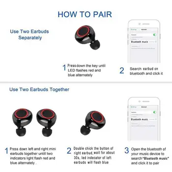 Y50 Earbuds TWS Kõrvaklapid 5.0 Bluetooth Traadita Nuppu Kontrolli Kõrvaklappide Sport Veekindel Peakomplekt Koos Mikrofoniga Kõrvaklapid