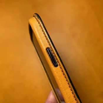 YMW itaalia Buttero Taimsed Pargitud Naha puhul iPhone 12 Pro Max Käsitöö Moe Luksus Pehme Puhta Cowhide Telefon Juhtudel