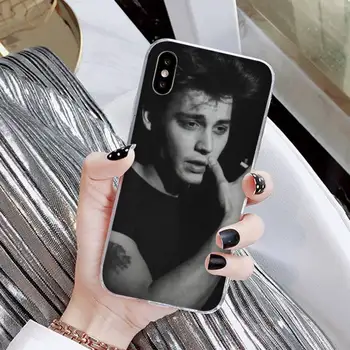 YNDFCNB Johnny Depp Telefon Case for iPhone 8 7 6 6S Pluss X 5S SE 2020 XR 11 12 mini pro XS MAX