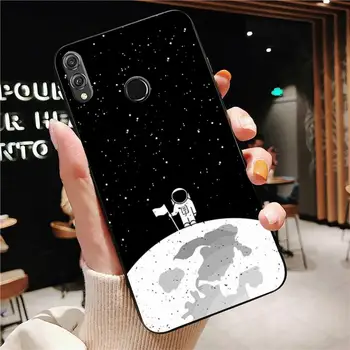 Yinuoda valge kuu, tähed space astronaut Telefoni Puhul Huawei Honor 8 8A 8X 9 10 20 30 Lite 7C 9XPro V10 V20 10i 20i 38081