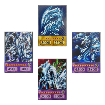 Yu-Gi-Oh! DIY Anime Kaardid Blue-Eyes White Dragon Sinine-Silmad Ülim Dragon Anime Stiilis Mäng Kogumise Kaardid, Mänguasjad 158067