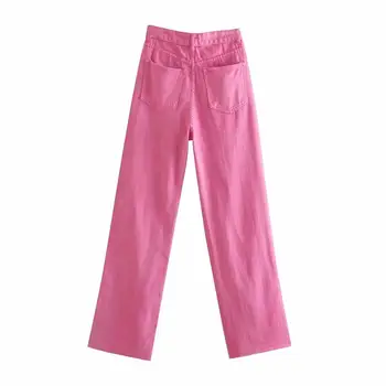 ZA Kevad Sügis Püksid 2021 Naiste täispika Pükste Kõrge Vöökoht Pikad Püksid Pantalon Naiste Mood Püksid Lukuga Püksid