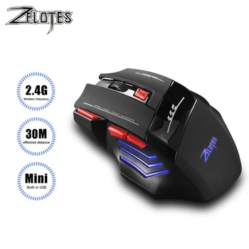 ZELOTES F-14 2.4 G Wireless Gaming Mouse 4000 DPI Reguleeritav Laetav Optilised Hiired, USB Vastuvõtja Sülearvuti Lauaarvuti
