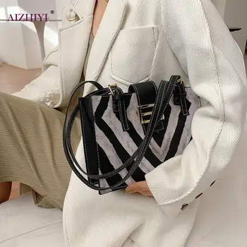 Zebra Trükitud Õla Messenger Bag Mood PU Nahast Vabaaja Lihtne Crossbody Kotid Naiste Käekotid Totes Sidur Kott