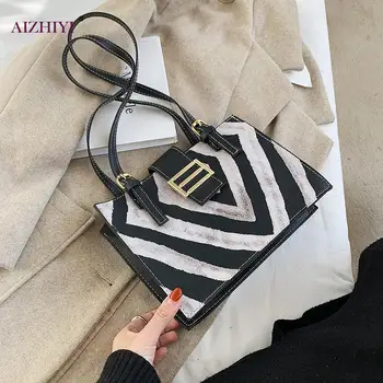 Zebra Trükitud Õla Messenger Bag Mood PU Nahast Vabaaja Lihtne Crossbody Kotid Naiste Käekotid Totes Sidur Kott
