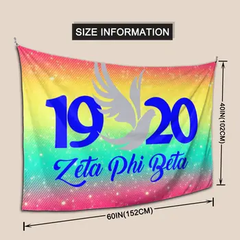 Zeta Phi Beta Tapestry Salapärane Kunst Seina Riputamise Zeta Phi Beta Seinavaipade jaoks elutuba Decor