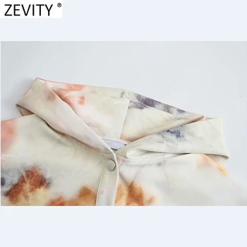 Zevity Uus 2021 Naiste Vintage Lips Värvitud Lühike Sviitrid Naiste Põhilised Pikad Varrukad Vabaaja Silmkoelised Hupparit Stiilne Pullover Tops H560 96972
