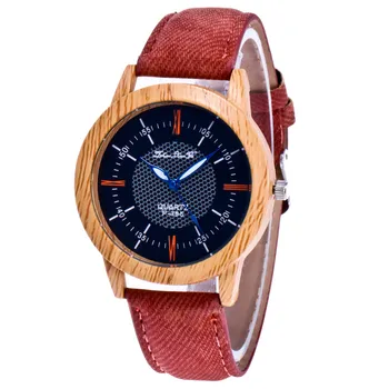 Zhoulianfa Brändi Naiste Luksus Quartz Watch Minimalistlik Vintage Denim Nahast, Puidust, Värv Lihtne Naine Randmele Käekella Kell Fi