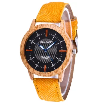 Zhoulianfa Brändi Naiste Luksus Quartz Watch Minimalistlik Vintage Denim Nahast, Puidust, Värv Lihtne Naine Randmele Käekella Kell Fi