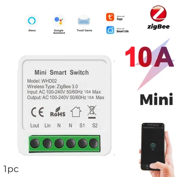 ZigBee Mini-off Seade Tuya APP reaalajas Ekraanil Automaatika Moodul Grupi Smart Home Kontrolli Lüliti Tööd Alexa