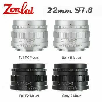 Zonlai 22mm F1.8 Kasutusjuhend Prime Objektiiv Sony E-mount eest Fuji Mikro 4/3 a6300 a6500 X-A1 X A2) X-M1 G1 G2 G3 Peeglita Kaamera