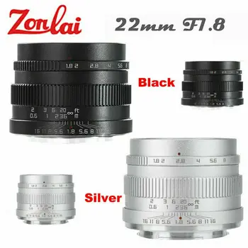 Zonlai 22mm F1.8 Kasutusjuhend Prime Objektiiv Sony E-mount eest Fuji Mikro 4/3 a6300 a6500 X-A1 X A2) X-M1 G1 G2 G3 Peeglita Kaamera