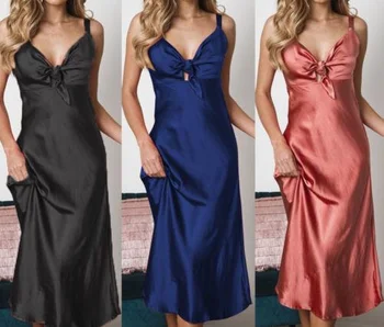 Zoulv 2021 Naiste Nightgowns Fashion Night Kleit Satiin Siidist Sleepwear Sleepshirts Nightdress Öö Pikk Kleit ja Seelik Daamid 42326