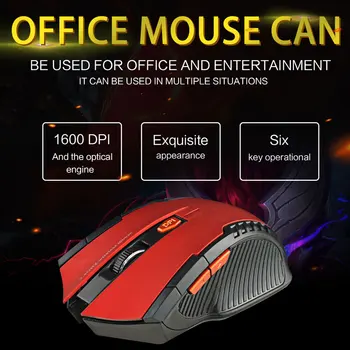 Äri Vertikaalne Hiirt, 2.4 G Juhtmeta USB Reguleeritav 1600DPI Gaming Mouse Arvuti Hiired Hääletu Nuppu Home Office TK