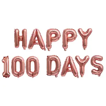 Õnnelik 100 Päeva Ülikond Foolium Õhupallid ja Südame-Tähe Kujuline Õhupallid, Pool Kaunistused Baby Shower Sünnipäeva Tarvikud