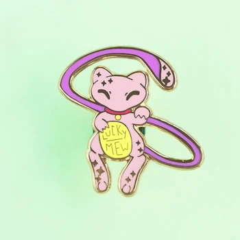 Õnnelik Mew Maneki Kass Raske Emailiga Pin-Cute Cartoon Rinnamikrofon Pääsme Sõle Video Mängu Koguda Medal Mood Ehteid Ainulaadne Kingitus