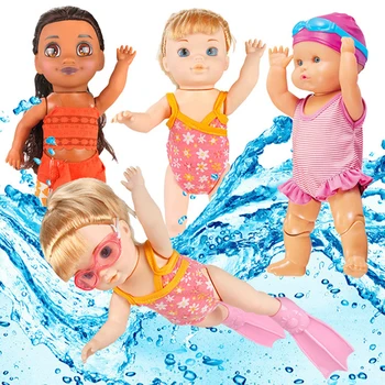 Ühine vallas ujumine nukud, imikute mänguasjade tüdrukutele beebi veekindel ujumine nukk vee haridus smart elektri nukud uudsus