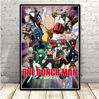 Üks Punch Mees Home Decor Pildid Anime, Jaapani Maali HD Pildid Seina Art HD Modulaarne Canvas Poster Öö Taust raamita 113523