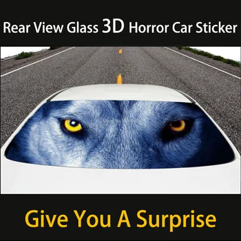 Üllatav 3D Auto Taga Esiklaas Plakat - 130*70cm Veekindel Üks Viis Visiooni Unikaalne Hirmutav Akna Kleebised OEM Decal